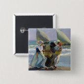 3つの帆-ホアキンSorolla 缶バッジ (正面&裏面)