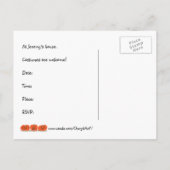 3つの幸せなカボチャHalloweenパーティーポストカード インビテーションポストカード (裏面)