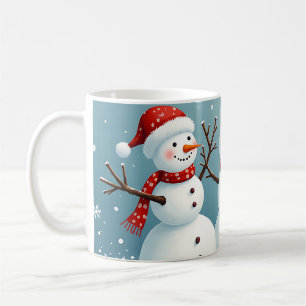 3つの幸せなクリスマス雪だるま コーヒーマグカップ