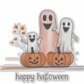 3つの幸せな幽霊 シール (正面)