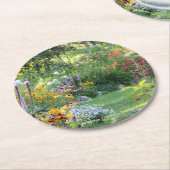 3つの庭が会うところ、使い捨て可能 ラウンドペーパーコースター (アングル)