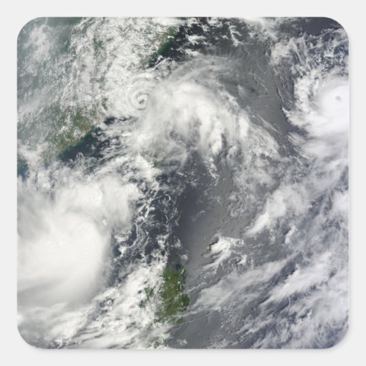 3つの強い嵐 スクエアシール (正面)