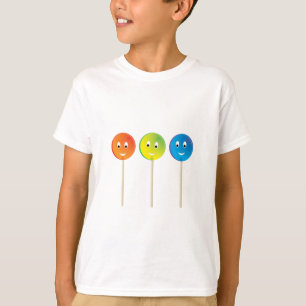 3つの微笑の棒つきキャンデー Tシャツ