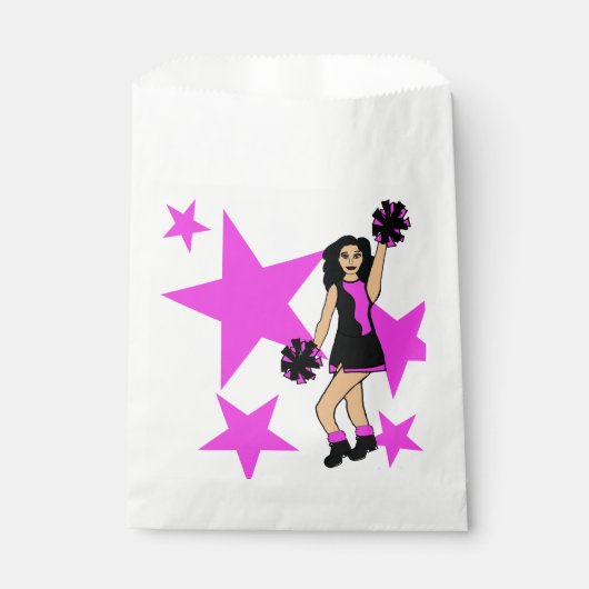 3つの応援カスタムホワイトフェイバーバッグピンク#1 フェイバーバッグ (正面)