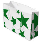 3つの応援カスタム抱き枕グリーン#2 ラージペーパーバッグ (裏面アングル)