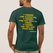 3つの応援(緑) Tシャツ (裏面)