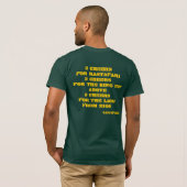 3つの応援(緑) Tシャツ (裏面フル)