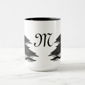 3つの愛らしいパフフレンドリーィンが泳ぐ漫画 マグカップ (中央)