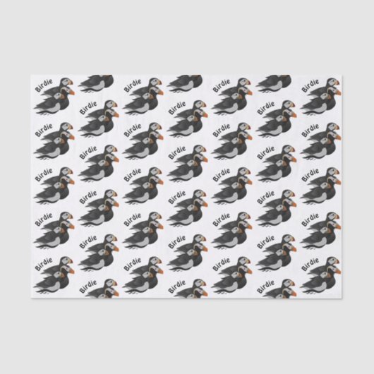 3つの愛らしいパフフレンドリーィンが泳ぐ漫画 薄葉紙 (正面)