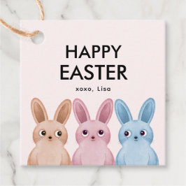 3つの愛らしいベビーハッピーイースター フェイバータグ