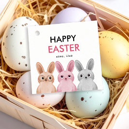 3つの愛らしいベビーハッピーイースター フェイバータグ