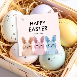 3つの愛らしいベビーハッピーイースター フェイバータグ