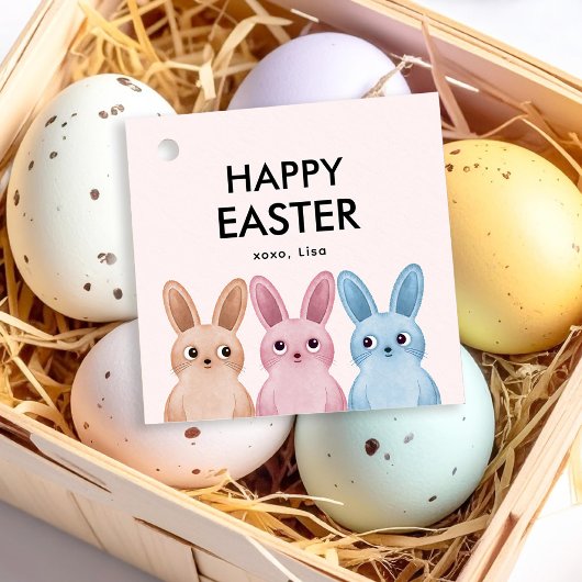 3つの愛らしいベビーハッピーイースター フェイバータグ