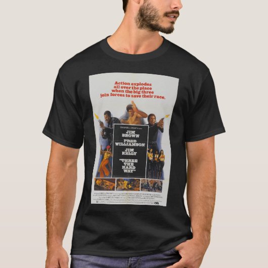 3つの懸命ウェイ映画ポスター Tシャツ (正面)
