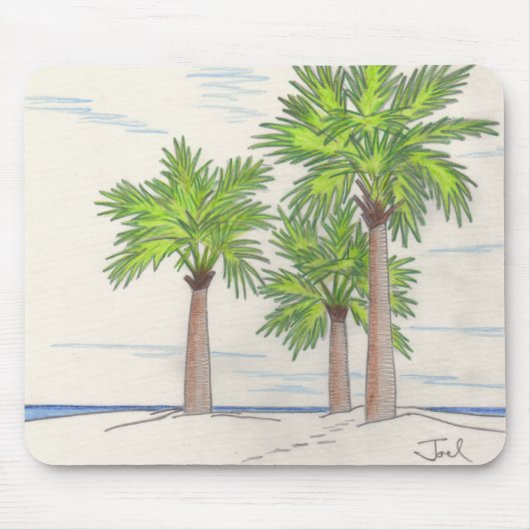 3つの手のひら口 マウスパッド (正面)