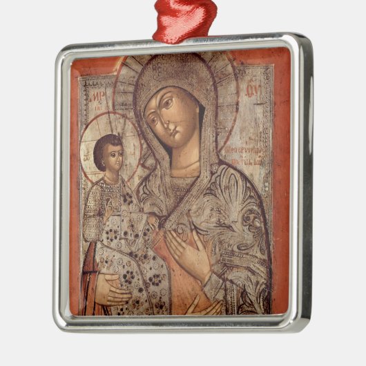 3つの手を搭載する賛美されたヴァージンのアイコン メタルオーナメント (左)