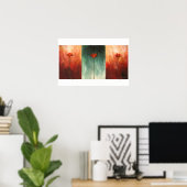 3つの抽象芸術ケシ ポスター (ホームオフィス)