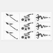 3つの放射線ラベル ラベル (シート)