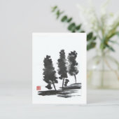 3つの木のはがき ポストカード (スタンド正面)