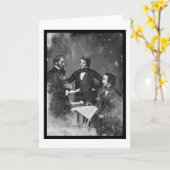 3つの未確認の人の銀板写真1853年 カード (黄色い花)