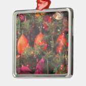 3つの柿のオーナメントの正方形 メタルオーナメント (左)