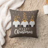 3つの格言とヒョウのプレイド格言クリスマス クッション (ブランケット)