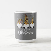 3つの格言とヒョウのプレイド格言クリスマス コーヒーマグカップ (中央)