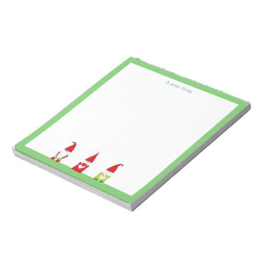 3つの格言と緑の枠シンプル付き ノートパッド (回転)