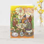 3つの格言の挨拶状 カード (黄色い花)