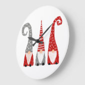 3つの格言クリスマスハンドドロッドホリデーデコール ラージ壁時計 (傾斜)