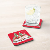 3つの格言クリスマス懸命プラスチックコースター コースター (右側)