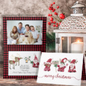 3つの格言トナカイの水の色クリスマスプレイド シーズンカード