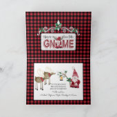 3つの格言トナカイの水の色クリスマスプレイド シーズンカード (内部)