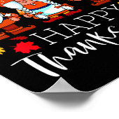 3つの格言ハッピー感謝祭格言秋格言 ポスター (角)