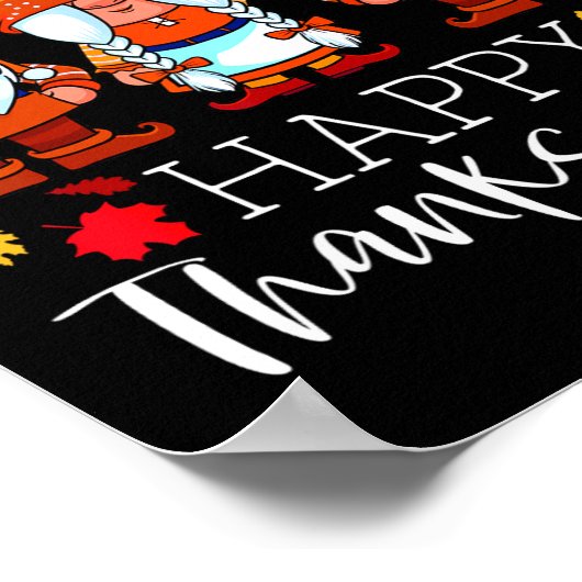 3つの格言ハッピー感謝祭格言秋格言 ポスター (角)