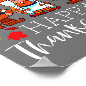 3つの格言ハッピー感謝祭格言秋格言 ポスター (角)