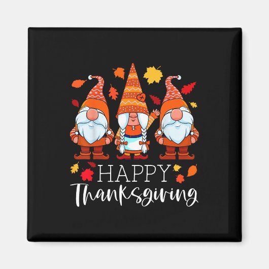 3つの格言ハッピー感謝祭格言秋格言 マグネット (正面)