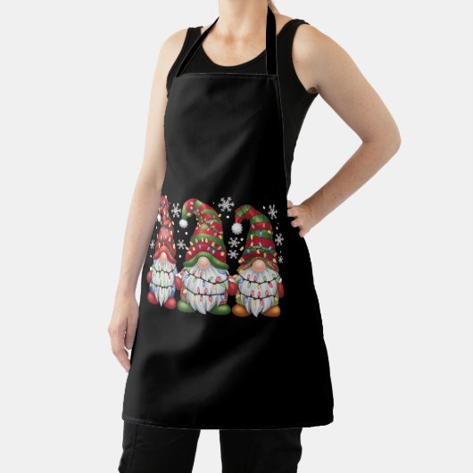 3つの格言バッファロープレイドレッドクリスマス エプロン (インサイチュ)