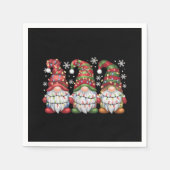 3つの格言バッファロープレイドレッドクリスマス スタンダードカクテルナプキン (正面)