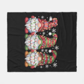 3つの格言バッファロープレイドレッドクリスマス フリースブランケット (正面(横))