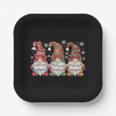 3つの格言バッファロープレイドレッドクリスマス ペーパープレート (正面)