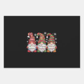 3つの格言バッファロープレイドレッドクリスマス ラッピングペーパーシート (正面)