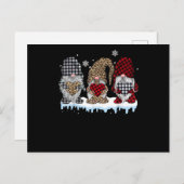 3つの格言ヒョウ水牛のプレイドクリスマス 案内ポストカード (正面/裏面)