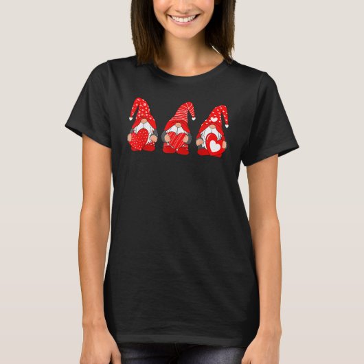 3つの格言保持ハートヒョウ幸せバレンタイン Tシャツ (正面)