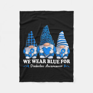 3つの格言私たちは衣服リボンブルーのための糖尿病戦争 フリースブランケット