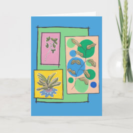 3つの植物の可愛いアートドードル、あなたの言葉の内側 カード