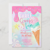 3つの楽しいスコップ 招待状 (正面)