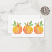 3つの水彩画のカボチャ2 ノートカード (正面/裏面インサイチュ)