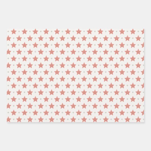 3つの沿岸クリスマスセット ラッピングペーパーシート (正面2)