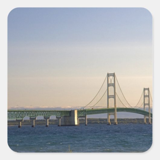 3つの海峡に架かるマキナック橋 スクエアシール (正面)